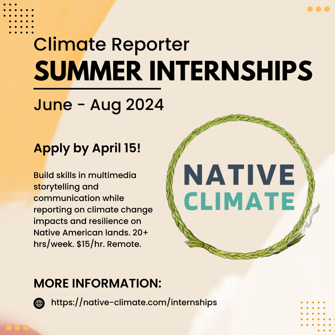Graphic on climate reporter internships