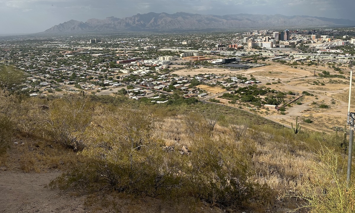 view of tucson from the black hill