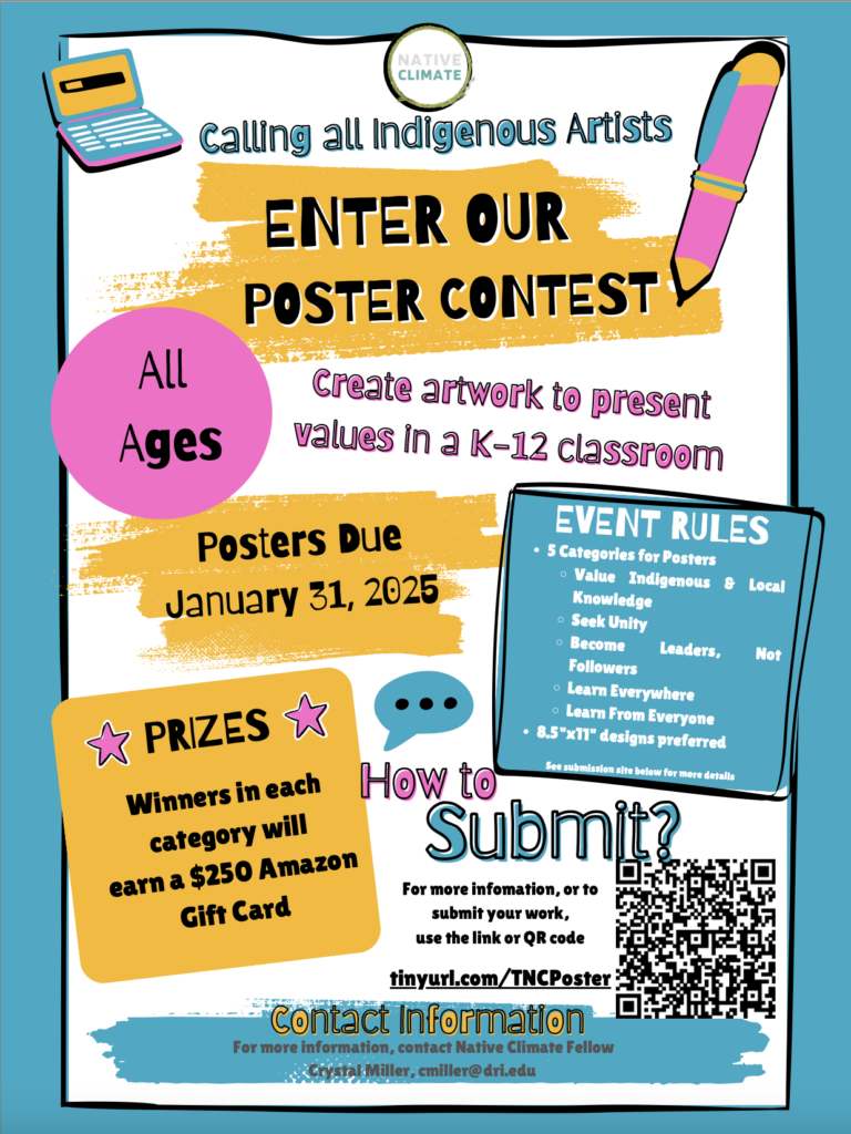 poster about the native climate poster contest